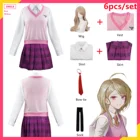 Костюмы для косплея Akamatsu Danganronpa V3 Kaede, женские платья на Хэллоуин-вечевечерние, аниме, рубашка, жилет, юбка, парик, школьная форма JK