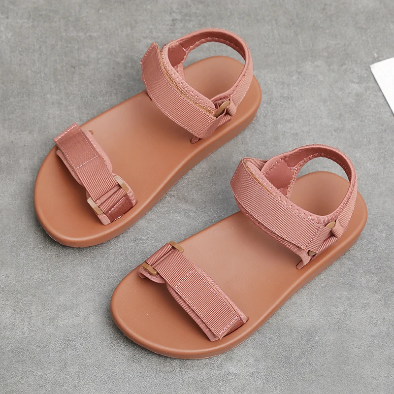 Сандалии женские из ПУ кожи пляжные Модные Босоножки с открытым носком