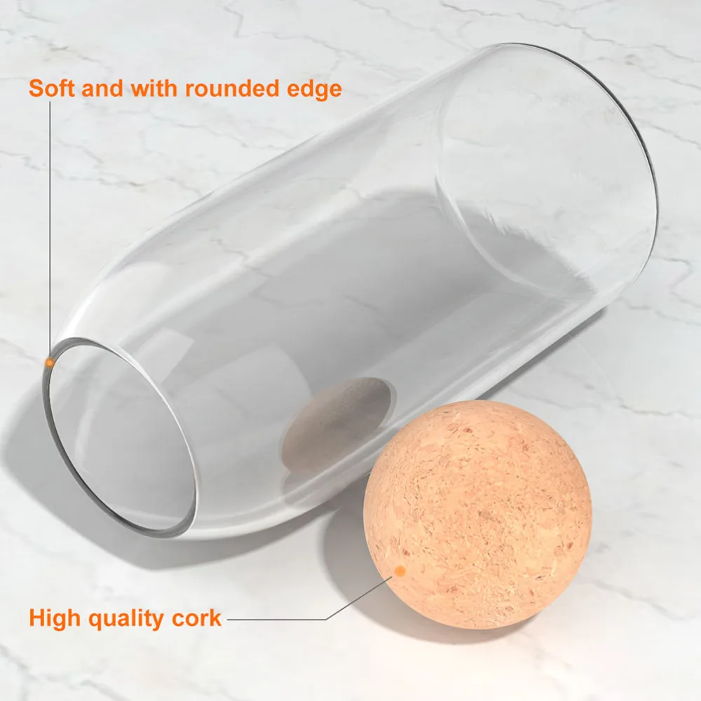 

2pcs Transparent Storage Jar Sealed Cans Food Container with Cork (1200ML/800ML)