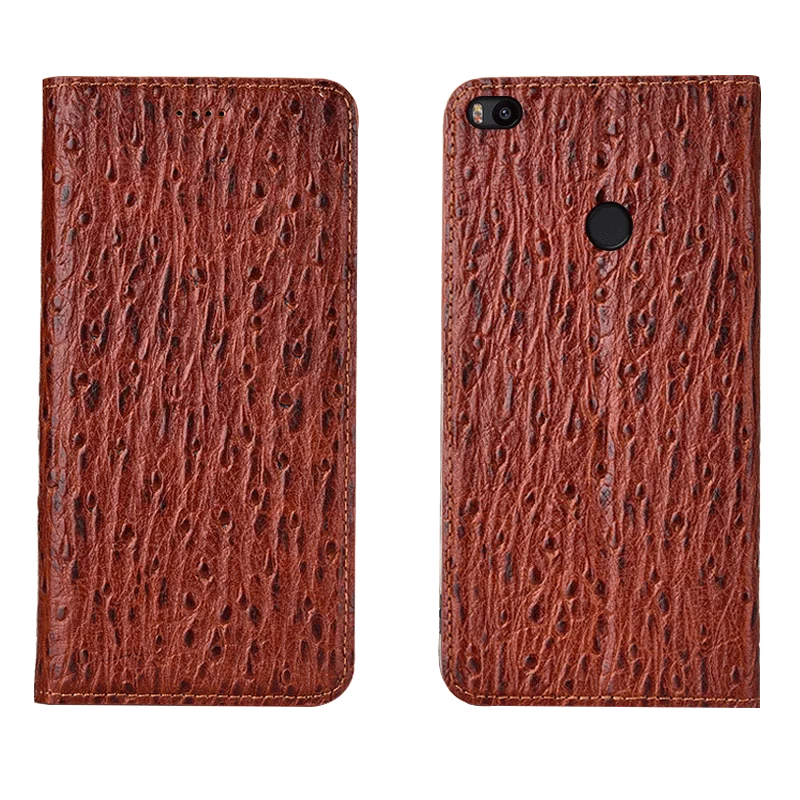 Ультратонкий чехол из натуральной кожи с узором страуса для карт Xiaomi Mi MAX 2/Xiaomi 3