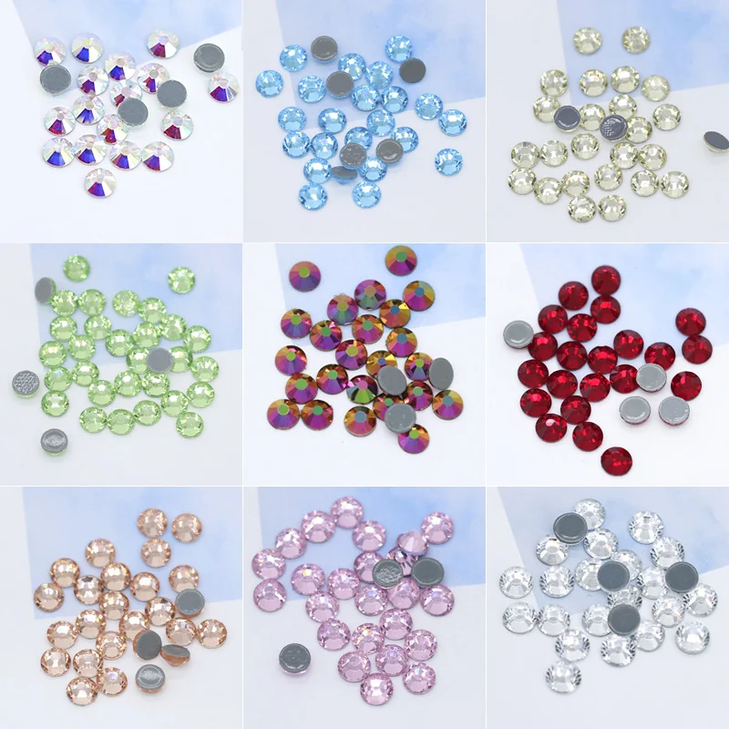 1440 p/pack 41 цвет SS3 SS10 железо на исправление плоские прозрачные стразы для дизайна