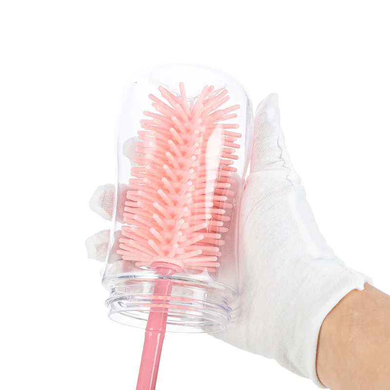 

Silicone Bottle Brush 360 Degree Rotation Baby Pacifier Cup Nipple Cleaning Brushes Set Handheld Soft Head Food Grade Cleaner