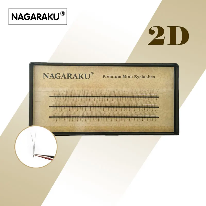 NAGARAKU 10 штук 2D/3D/4D/5D/6D термоскрепленные готовые объемные ресницы из искусственной
