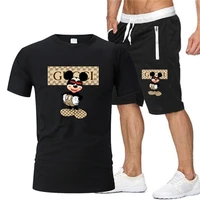 2021 hot selling summer t shirt pants set casual brand fitness jogger pants t shirt hip hop fashion mens tracksuits