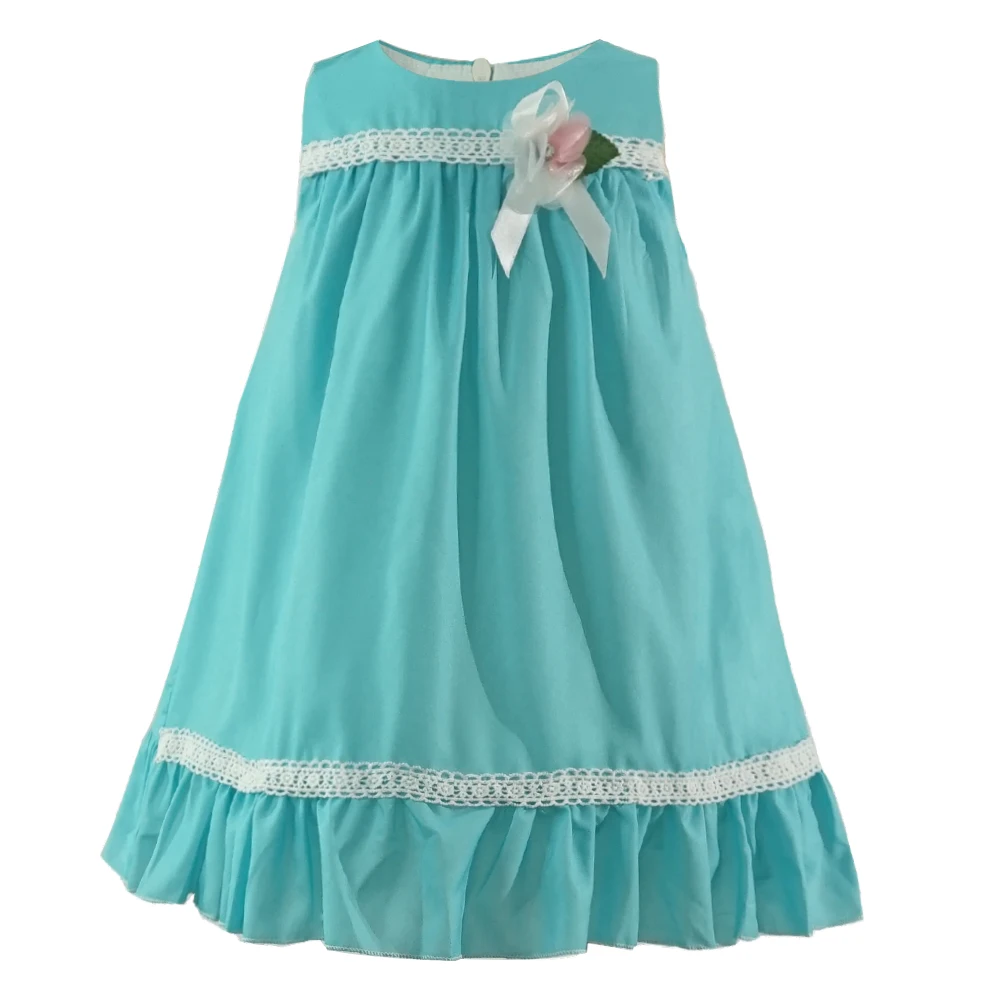 

Летнее синее платье для детей, платья принцессы с цветами для малышей, 2020