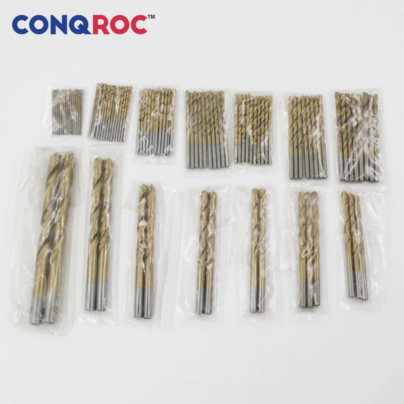 99 шт. набор сверл из быстрорежущей стали 1 5 10 мм поверхность с титановым покрытием