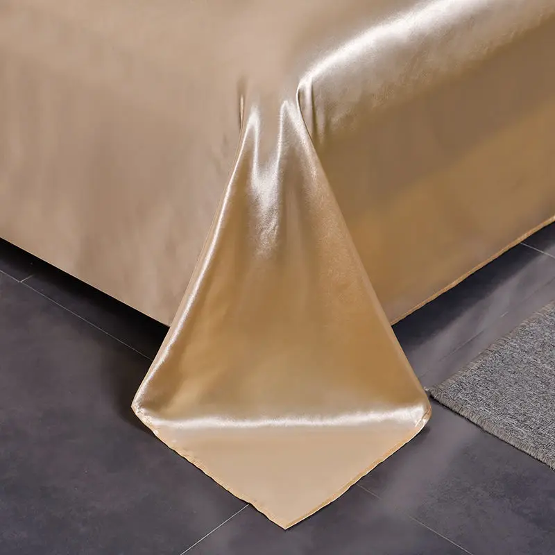 

New Double sided Ice silk bed sheet , double bed single bed, summer bed linen, machine washable solid color single bed