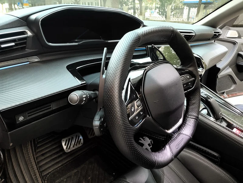 Для peugeot 508 Allure SW GT автомобильный Стайлинг интерьер алюминиевый сплав рулевое колесо сдвиг весло крышка наклейка отделка