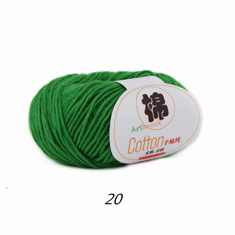 Хлопковая пряжа, Детская шерстяная пряжа для вязания, Детская пряжа для вязания, вязаный свитер, вязаный крючком, теплый, сделай сам, 35 шт./партия - Цвет: 20 35PCS