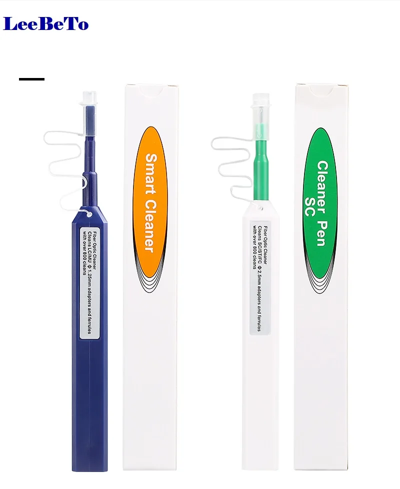 2PCS/lot SC/FC/ST One-Click Cleaner Tool 2.5mm Fiber Optic Cleaning Pen 800 Cleans Fiber Optic Cleaner