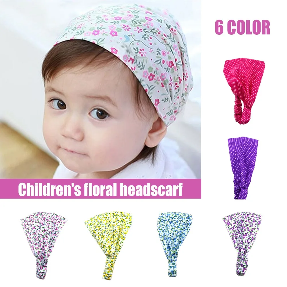 Baby Bandana Hat Floral Cotton Girl Boy Cap Children Headbands Toddler Kids Headwear Hats Newborn Summer Head Scarf Accessories