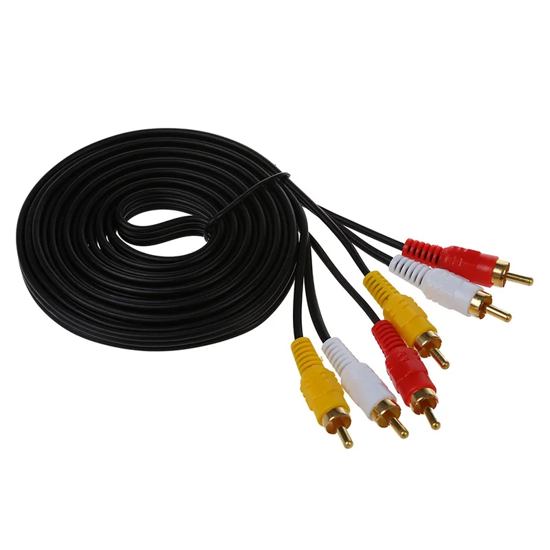 10 футов тройной 3 Мужской RCA Композитный Аудио Видео DVD ТВ кабель шнур