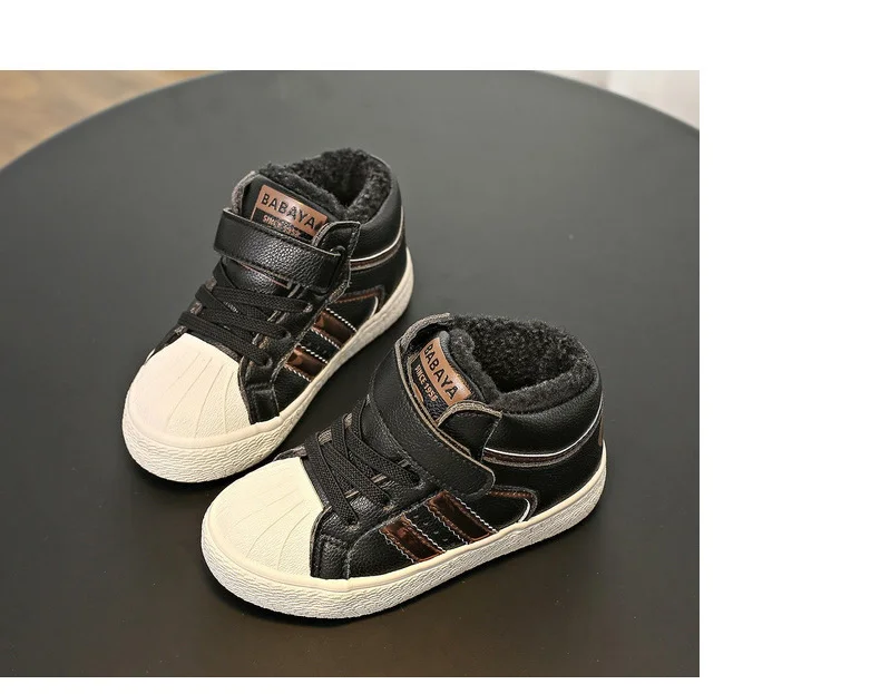 Babaya Kids Boots for Girl Children Shoes Boys Winter New Baby Winter Shoes Girls Snow Cotton Boots Plus Velvet Thickening