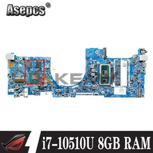 18744-1 448.0G905.0011 For HP ENVY 13T-AQ 13-AQ Laptop motherboard with i7-10510U CPU N17S-LG-A1 GPU 8GB RAM 100% Tested OK