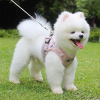 pet dog harness leash breathable mesh vest for small medium big dog reflective puppy collar walking lead leash pet accessories