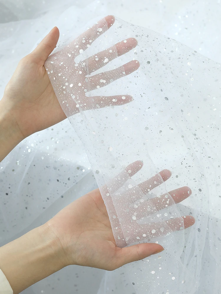 

Sequins Gauze Tablecloth for Dessert Table 145*300cm/600cm Starry Universe Style Background Cloth Home Decorating Accessories