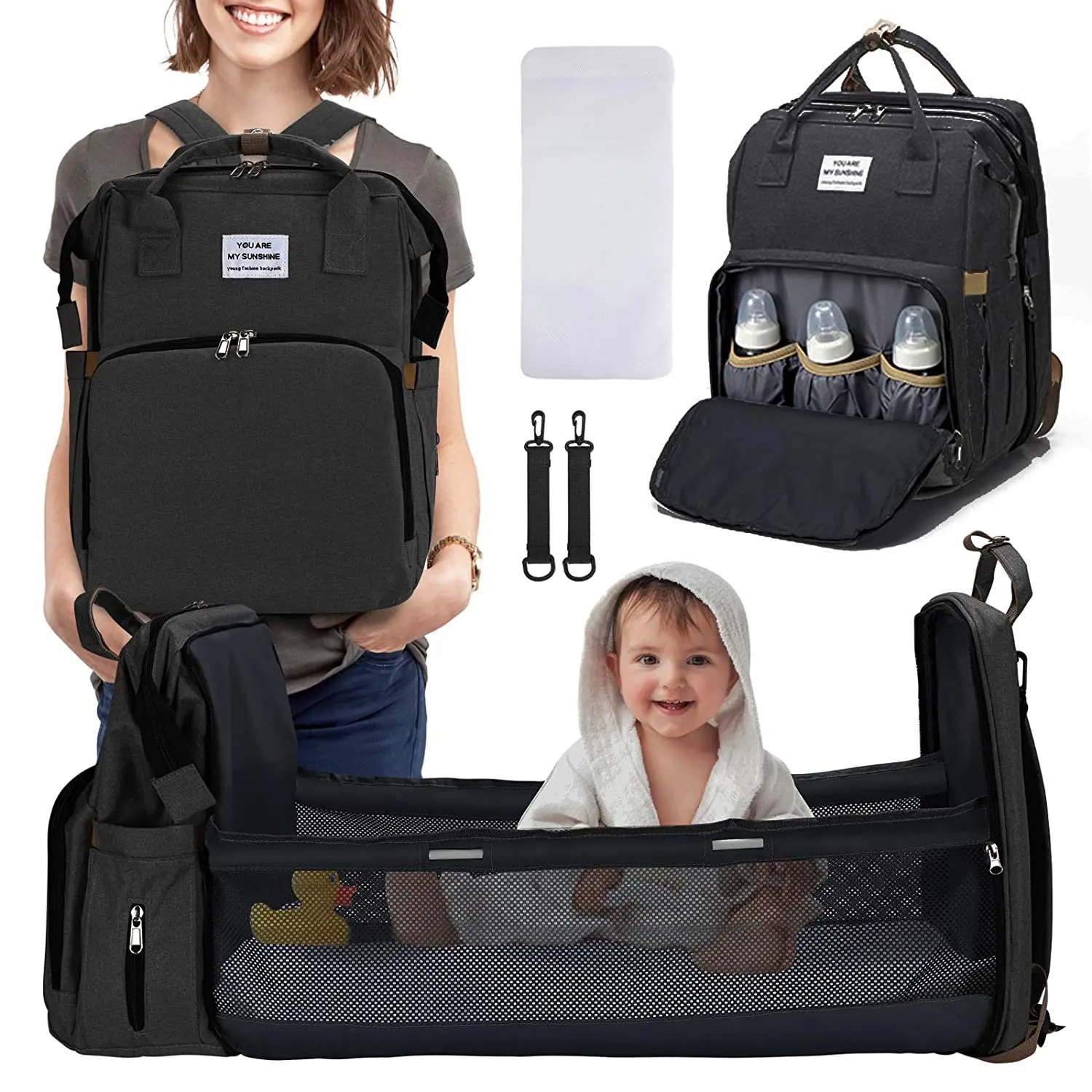 

Diaper Bag Backpack Bag Mummy Large Capacity Bag Mom Baby Bag Multi-function Waterproof Outdoor Changing Bags With Insulated