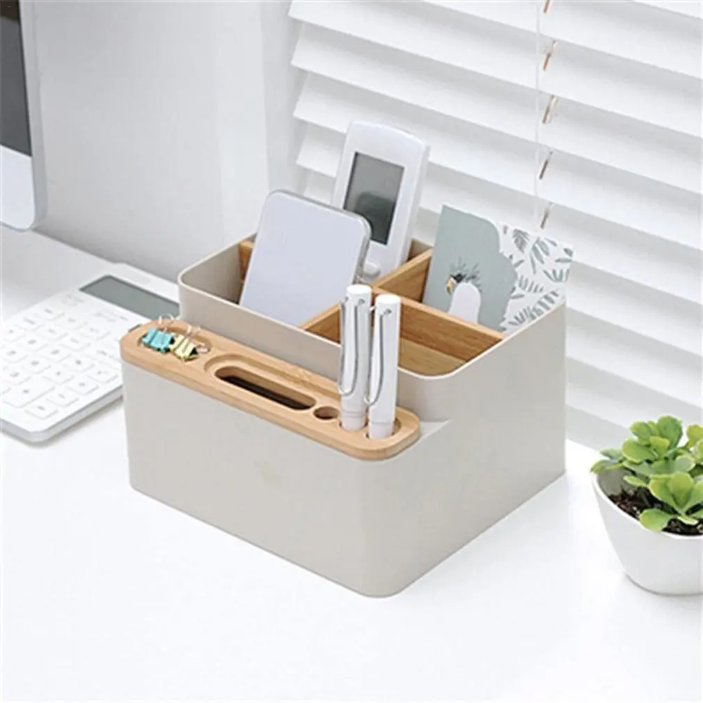 

Multi-function Desktop Office Storage Box Detachable Partition Coffee Table Remote Control Cosmetics Stationery Organization