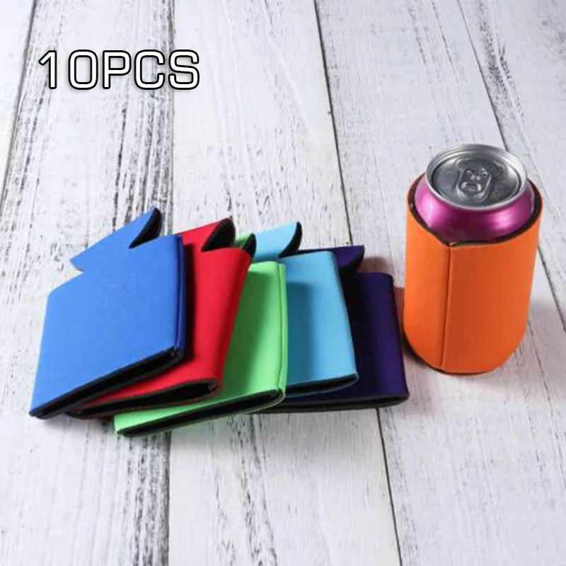10Pcs/Set Stubby Beer Cola Bottle Tin Can Cooler Sleeve Neoprene Party Wrap | Дом и сад