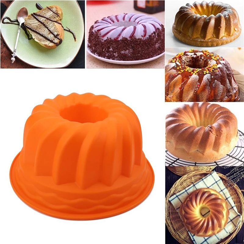 Круглая шифоновая форма для торта большая ажурная 9 дюймов шестеренка