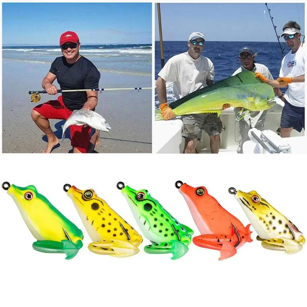 5 цветов вращающиеся ноги гром лягушка рыбалка приманка мягкий 9 см/13 6 гр катушка