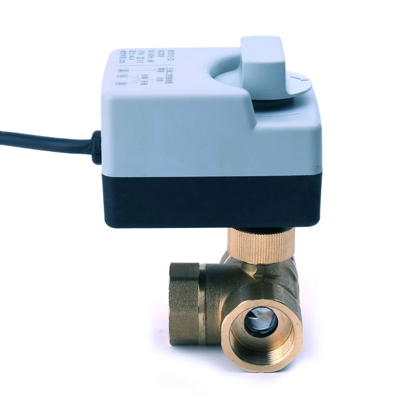 

AC 220V 3-way Electric Motorized Ball Valve Three-wire Two Control For Air Conditioning