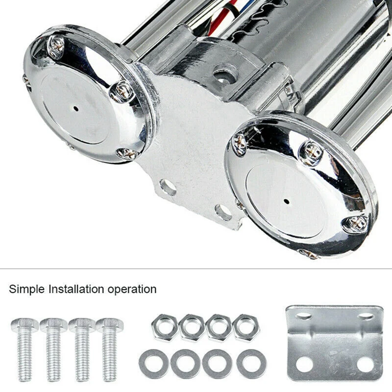 

600DB 12V Dual Trumpets Super Loud Electric Air Horn Speaker Electric Solenoid Valve Car For Vehicle Car SUV Truck Lorry RV Boat