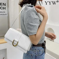 medium long pu leather crossbody bags for women fashion armpit bag trending shoulder handbags subaxillary clutch bags bolsa