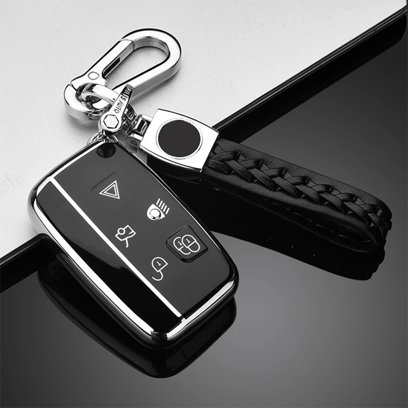 

Soft TPU Car Key Case Cover Key Bag For Land Rover Range Rover Sport Discovery 2 3 4 Jaguar XF A8 A9 X8 XE XFL C-X16 V12 Guitar