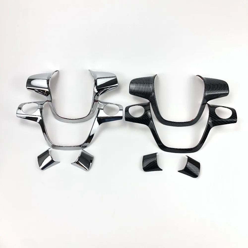 ABS Car sticker Chrome trim steering wheel paillette cover case for Ford Focus 3 mk3 2012-/KUGA 2013- auto accessories