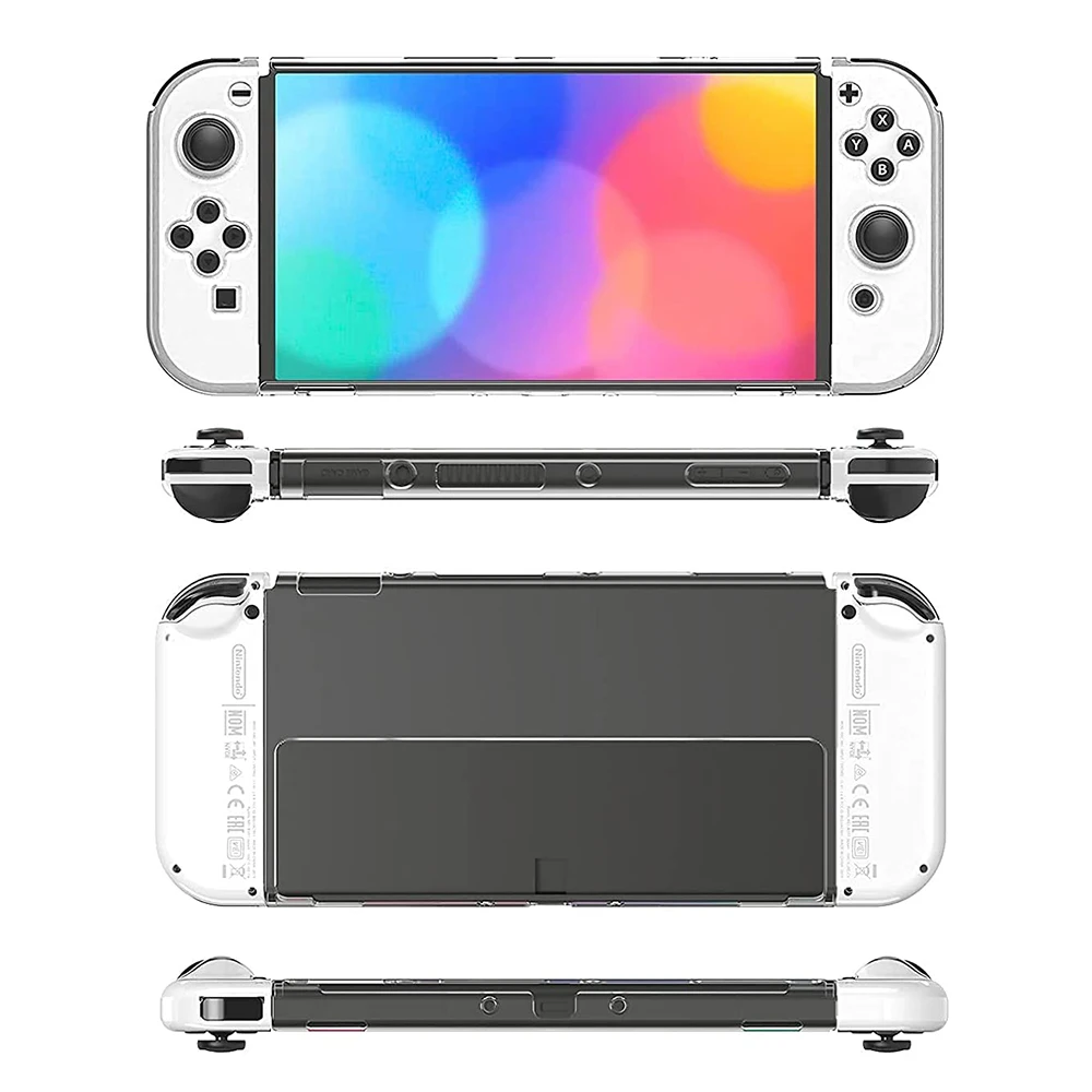 Чехол 7 в 1 NS для Nintendo Switch OLED модель 2021 с прозрачным защитным покрытием защита