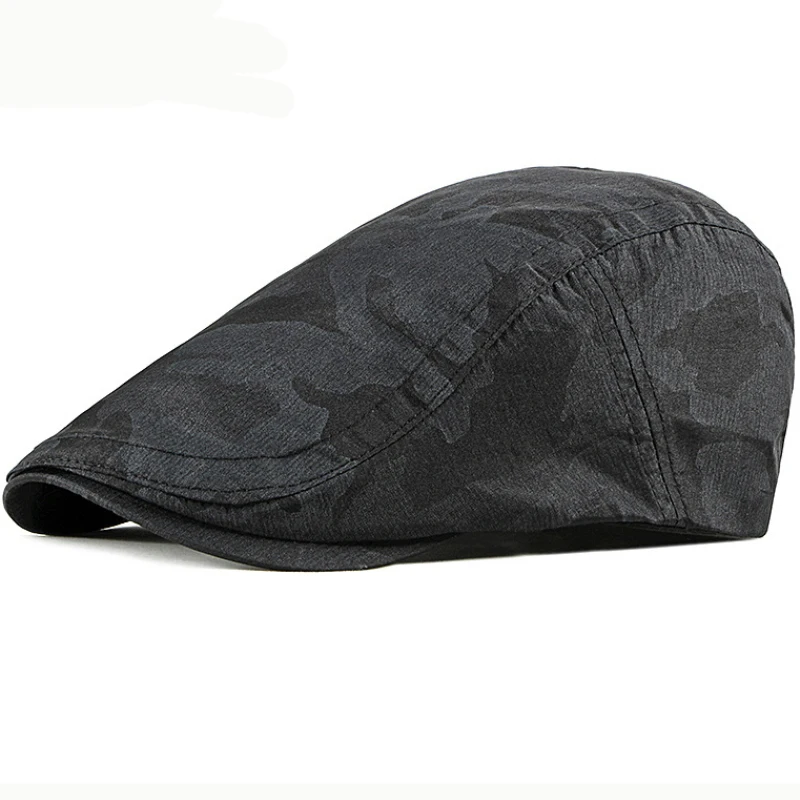 MZ2473 Berets Summer Cap Hat Men Women Beret Cap Vintage Camouflage Adjustable Beret Hat Male Female Retro Ivy Newsboy Flat Cap