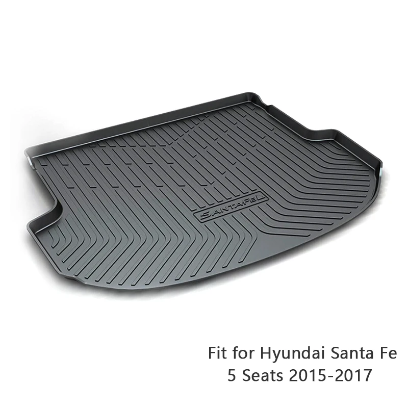 

For Hyundai Santa Fe 5 Seats 2015 2016 2017 Boot Liner Waterproof Anti-slip Mat Accessories 1Set Car Cargo Rear Trunk Mat