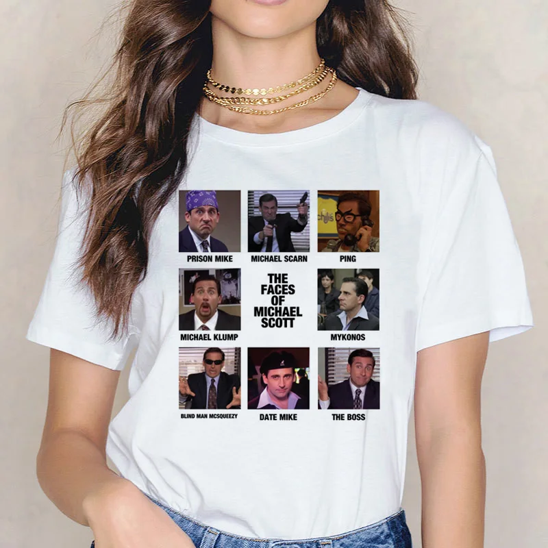 

Michael Scott Harajuku Graphic t shirt T-shirt ulzzang The Office Fashion Funny Grunge Tees Shirt Femme Aesthetic 90s Women