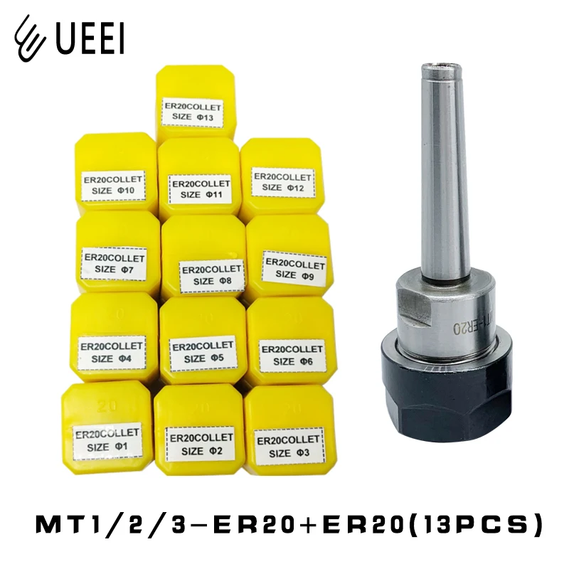 1 шт. MT1 MT2 MT3 ER20 конус Морзе с 13 высокой точности ER16 1-13 мм пружинный цанговый зажим