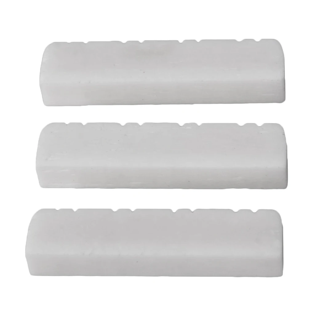 

3 Pieces 8 String Mandolin Bone Slotted Nut for Mandolin Parts Accessories