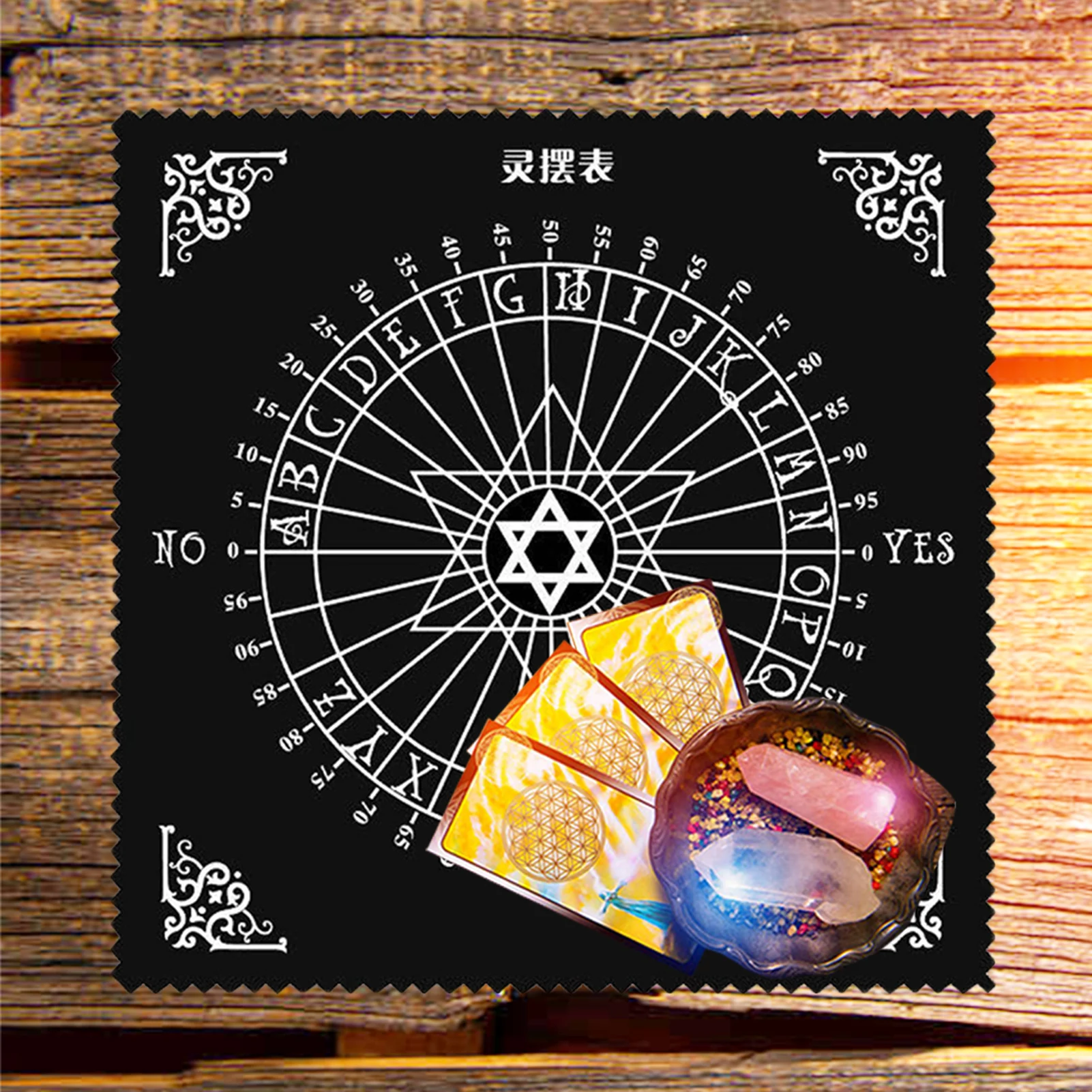 

30x30cm Witchcraft Supplies Tarot Tablecloth Divination Tarot Card Pad Mat Pendulum Magic Pentacle Runes Tarot Altar Table Cloth