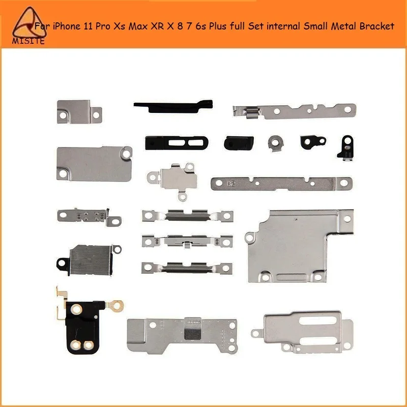 

10Sets for i Phone 11 Pro Xs Max XR X 8 7 6s 6 Plus inside Small Metal Parts Holder Bracket Shield Plate Set Kit + Full Screw