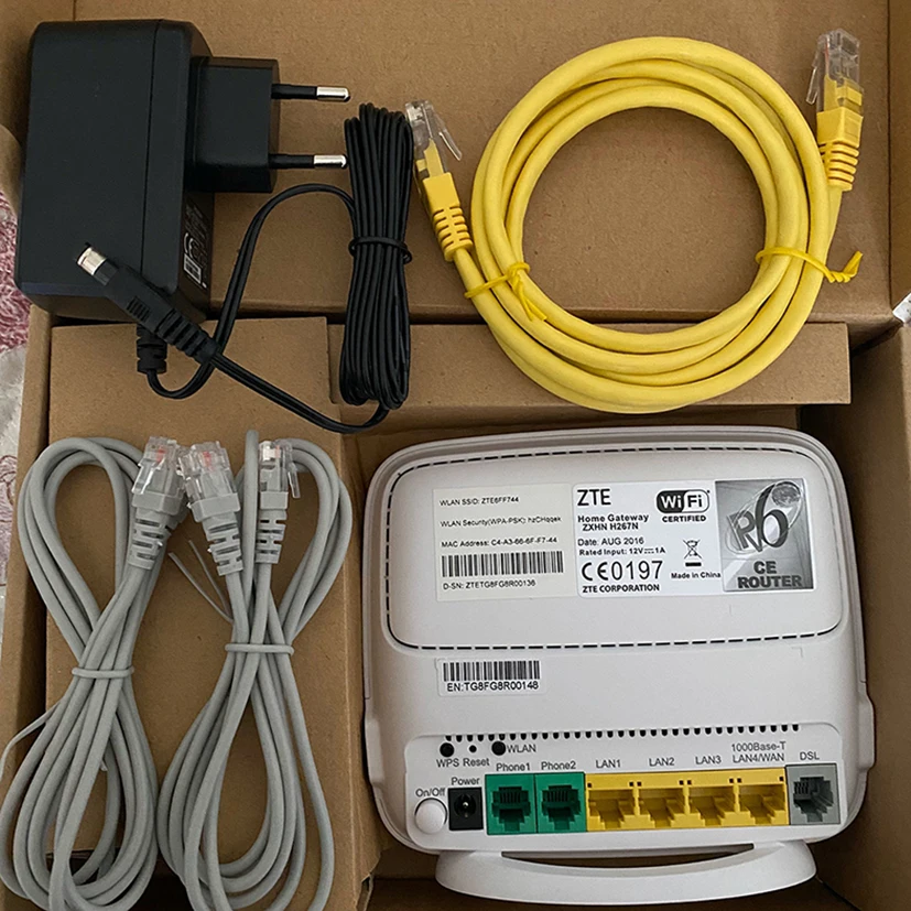 ZTE H267N ADSL2 + / VDSL2 беспроводной маршрутизационный терминал 1GE сетевой порт DSL VDSL