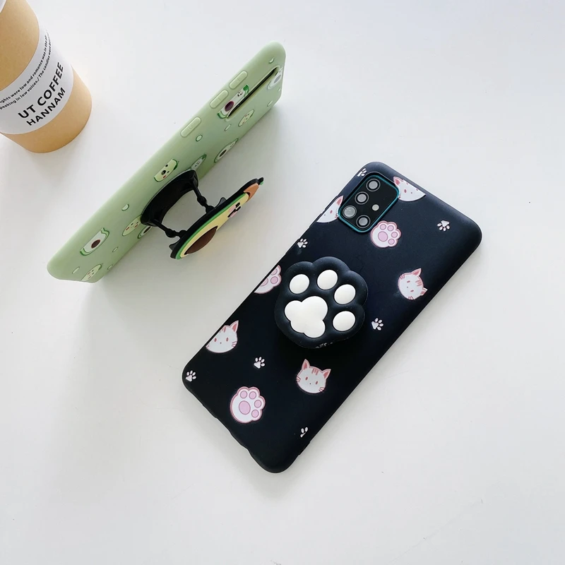 3d cute cartoon phone holder case for huawei y5 y6 y7 y9 prime 2018 2019 mate 20 pro p smart z plus anime silicone stand cover free global shipping