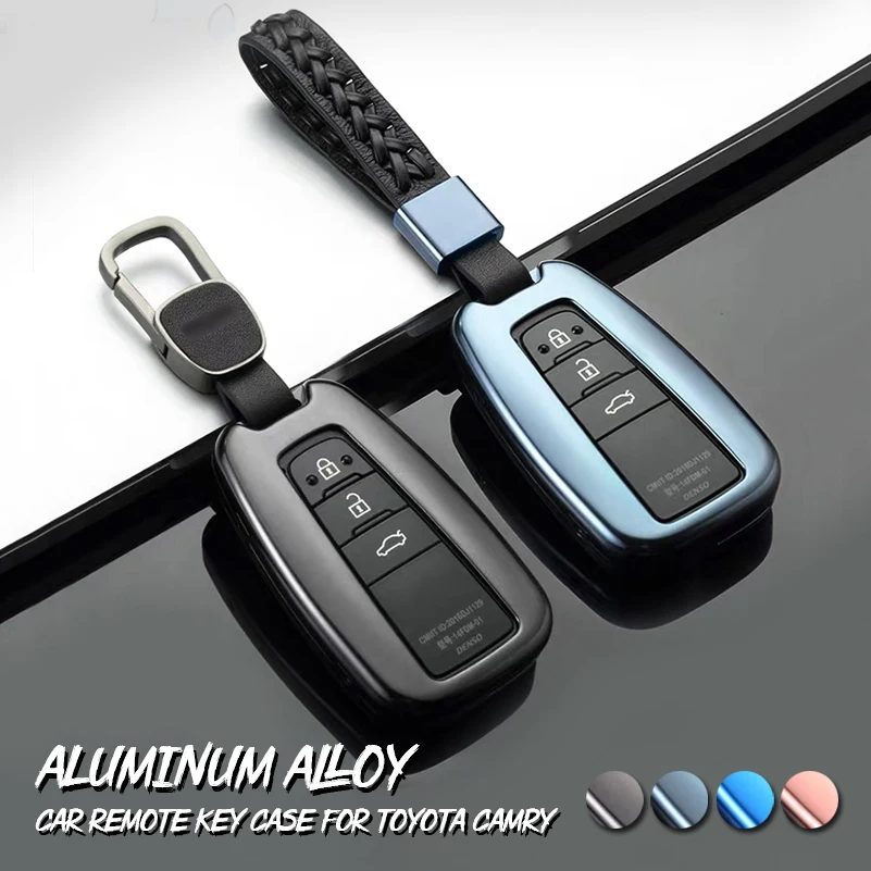 

1Pcs Aluminum Alloy Car Key Fob Cover Case Smart Remote For Toyota Camry 2018 2019