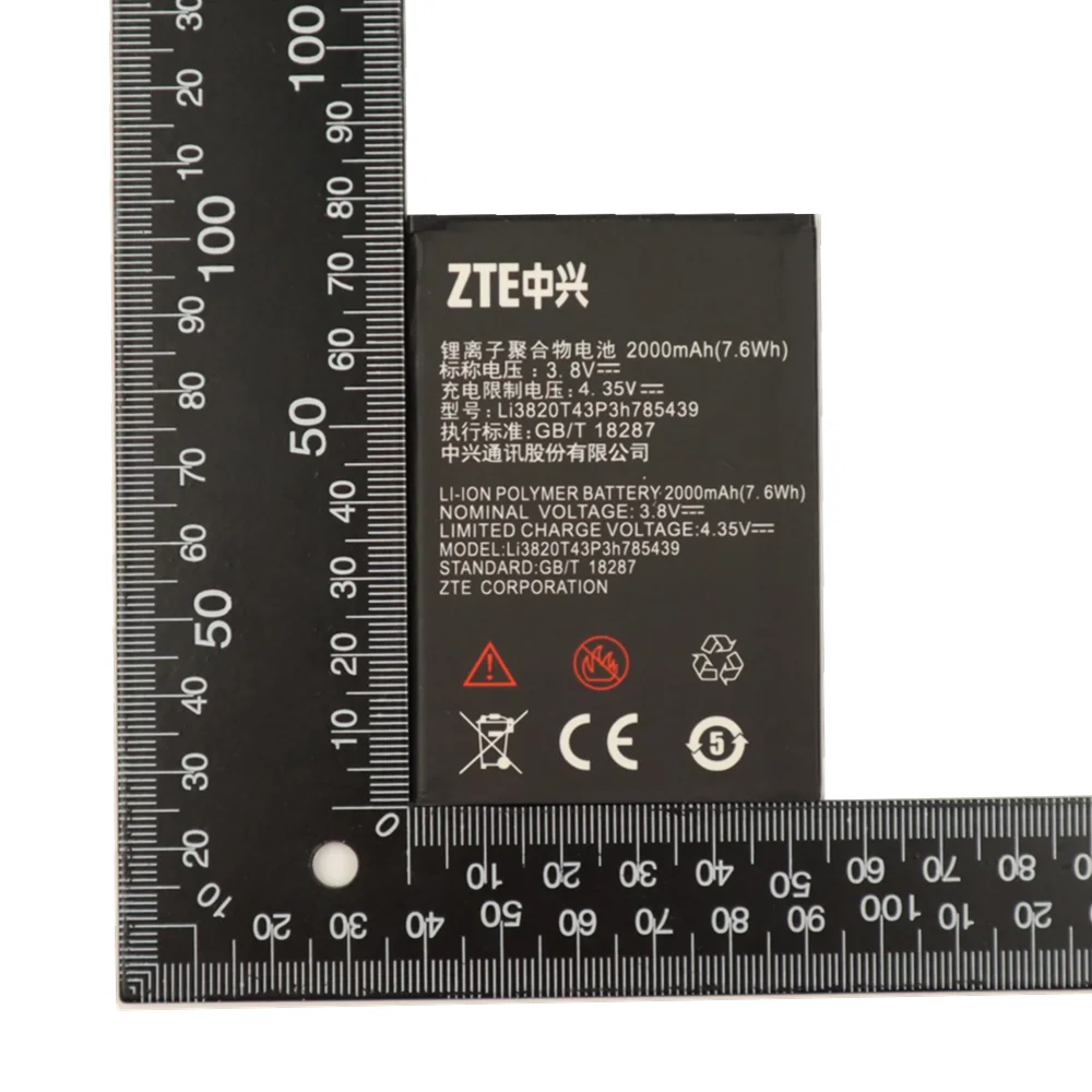 Высокое качество Li3820T43P3h785439 2000 мА/ч оригинальный телефон Батарея для ЖК-дисплея ZTE