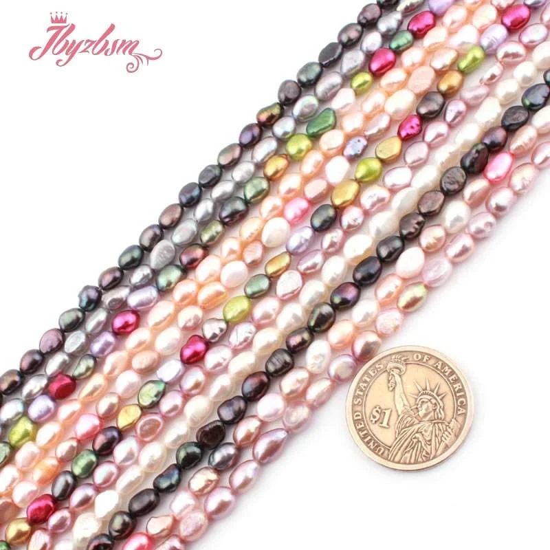 4-6x5-8mm Freeform пресноводный жемчуг Натуральный камень Бусины для DIY Цепочки и