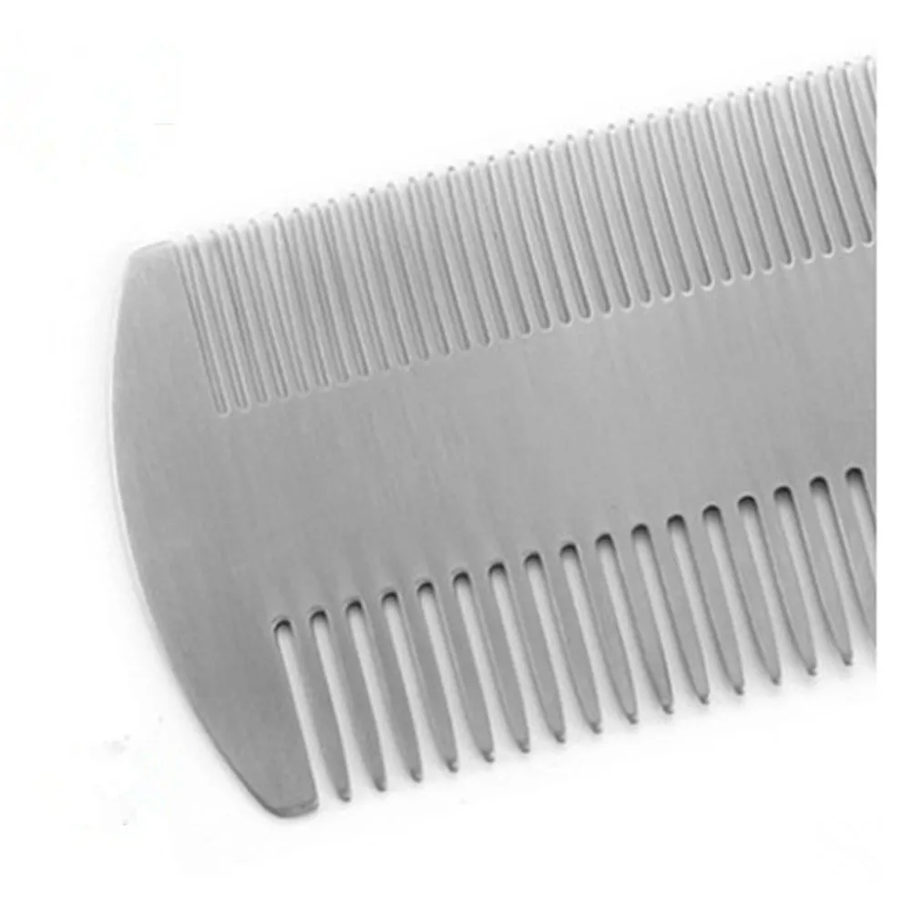 

Beard Comb Stainless Steel Anti-static Mustache Comb For Men Pocket Comb Creative Hairdressing Brush Barber Styling Tools