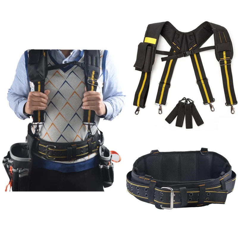 

Tool Belt Suspenders Multifunction Can Hang Tool Bag H-Shaped Adjustable Hanging Electrician Heavy Work Tool Suspenders l Belt