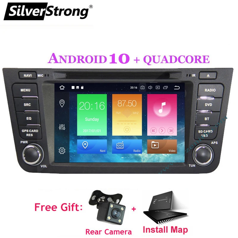 Автомобильный DVD плеер SilverStrong Android 10 четырехъядерный DSP для Geely GX7 Emgrand X7 с радио