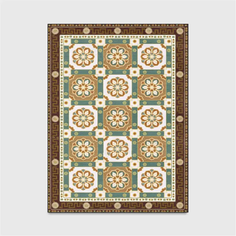 Коврик для гостиной в китайском стиле геометрический ковер с цветочным узором