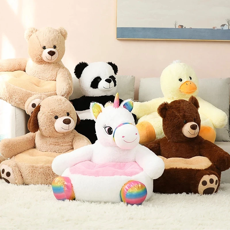 

Милый мультяшный Мишка Тедди панда Единорог утка детский диван стул Плюшевые игрушки сиденье детское гнездо спальная кровать подушка для взрослых мягкая подушка