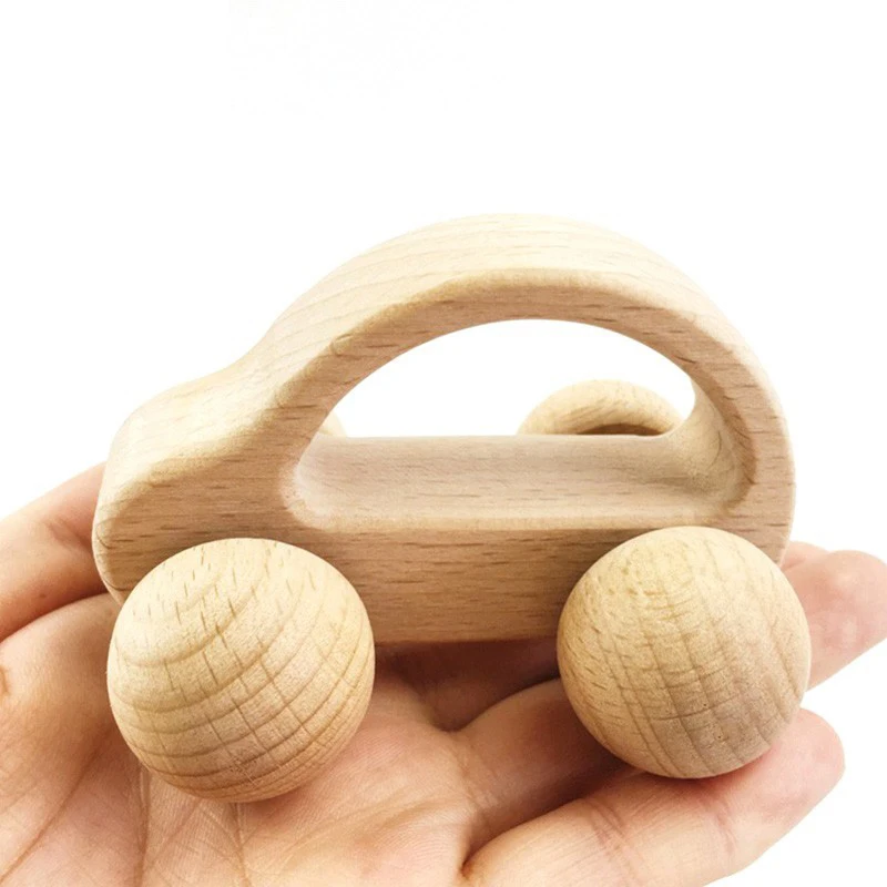 

Wooden Toys for Babies Wood Baby Teething Toys Set for Toddlers Newborn Toys Gift Car