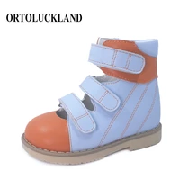 childrens shoes toddler summer orthopedic sandals kids leather footwear adjustable belt closed toe platform with ortotic sole